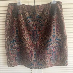 Vintage-Inspired Paisley Mini Skirt
